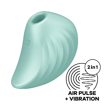 Вакуумный стимулятор клитора  Pearl Diver цвет: мятный Satisfyer (Германия)