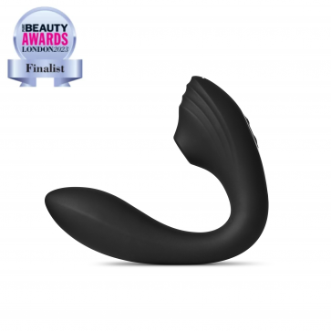 Вакуумный вибратор   Pearl Vibe 2 в 1,  цвет: черный  So Divine (Великобритания)