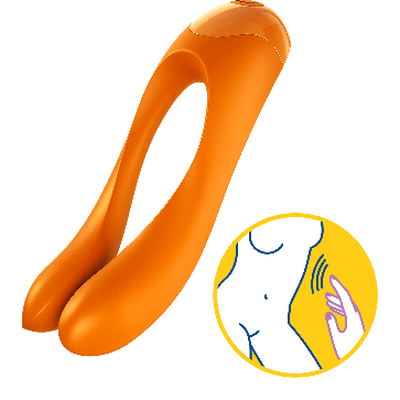 Вибратор на палец Satisfyer Candy Cane цвет: оранжевый Satisfyer (Германия)