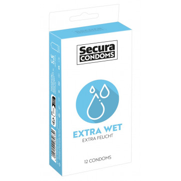 Презервативи - Secura Extra Wet, 12 шт.