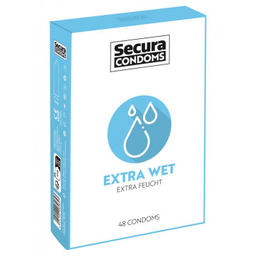 Презервативи - Secura Extra Wet, 48 шт.