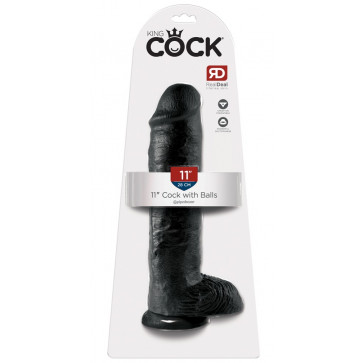 KC 11" Cock with Balls Dark