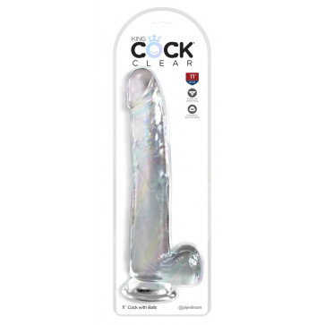 KingCockClear 11 w balls Clear