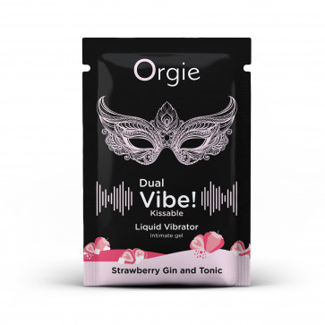 Жидкий вибратор коктейль Джин тоник клубника DUAL VIBE!, 15 мл Orgie (Бразилия-Португалия)
