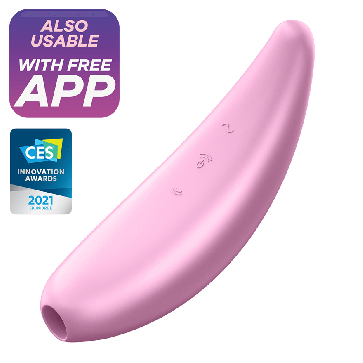 Вакуумный клиторальный стимулятор c вибрацией Curvy 3+ Satisfyer (Германия)