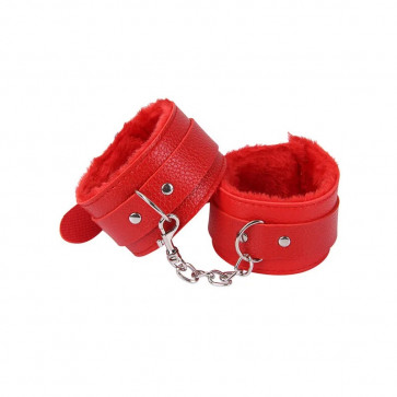 Оковы с мехом SKN-C084, RED