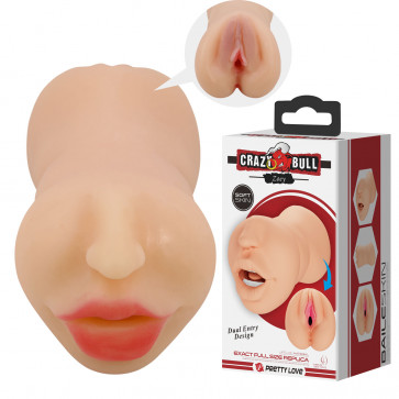 Мастурбатор с двумя входами Crazy Bull - Zoey soft skin, BM-009241N