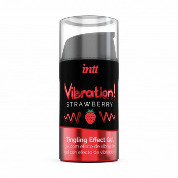 Жидкий вибратор Intt Vibration Strawberry (15 мл) (без упаковки!!!)