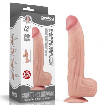 Фалоімітатор - Sliding-Skin Dual Layer Dong 12" Flesh