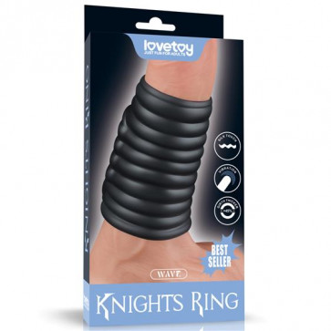Насадка на член - Vibrating Wave Knights Ring Black
