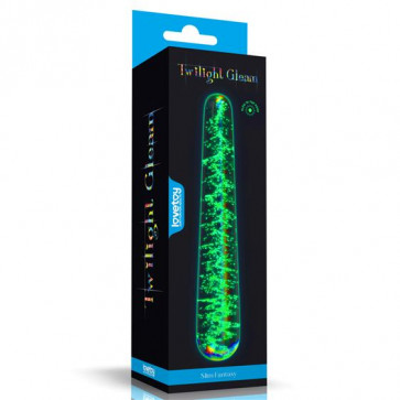 Фалоімітатор - Twilight Gleam Glow-in-the-dark Glass Dildo Slim Fantasy