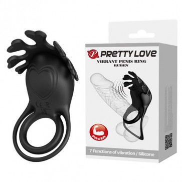 Ерекційне кільце - Pretty Love Vibrant Penis Ring Ruben Black