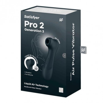 Кліторальний стимулятор - Satisfyer Pro 2 Generation 3 With Liquid Air Black