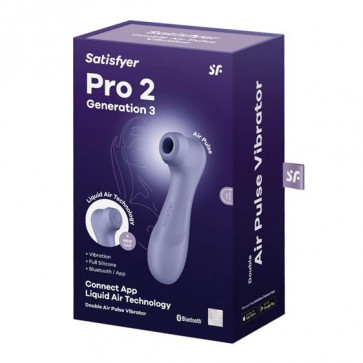 Кліторальний стимулятор - Satisfyer Pro 2 Generation 3 With Liquid Air Lilac Bluetooth/(App)