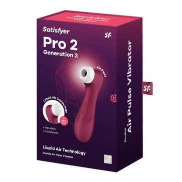 Кліторальний стимулятор - Satisfyer Pro 2 Generation 3 With Liquid Air Wine Red