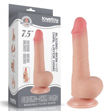 Фалоімітатор - Sliding-Skin Dual Layer Dong 7.5" Flesh