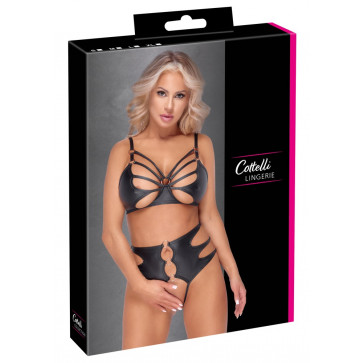 Комплект білизни - 2214512 Cottelli Collection Bra Set Rings Black - XL
