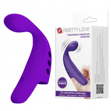 Многофункциональная вибронасадка на палец серии Pretty Love - Fingering Vibrator Gorgon PURPLE, BI-210298-1
