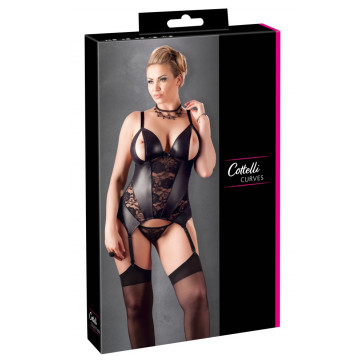 Корсет з підв'язками для панчіх - 2631466 Cottelli Collection Cami Suspender Open