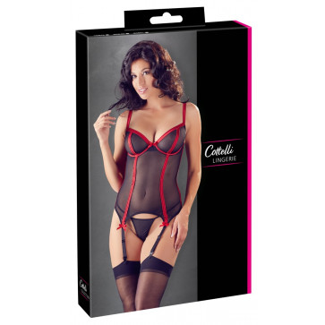 Корсет з підв'язками для панчіх - 2632780 Cottelli Collection Basque And String