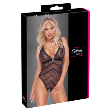Боді - 2643529 Cottelli Collection Body With Lace Black - S