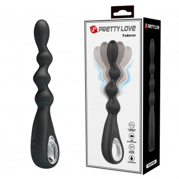 Анальная цепочка Pretty Love - FEDERER 12 vibration functions, BI-300081