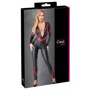 Бодістокінг - 2730669 Cottelli Collection Jumpsuit W. Red - L