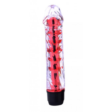 Вагинальный вибратор XESE Cristal  Red ( длина 17,5 см, диаметр 3,5 см ), GSV-04  Red