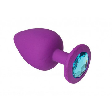 Анальная пробка, Purple Silicone Topaz, M