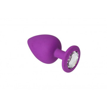 Анальная пробка, Purple Silicone Diamond, S