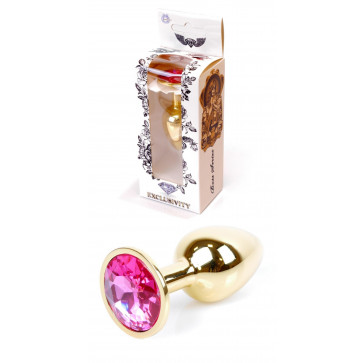 Анальная пробка Boss Series - Jewellery Gold PLUG Pink S, BS6400017