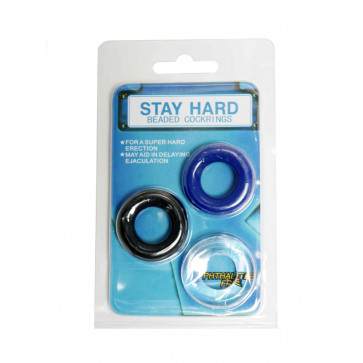 Набор эрекционных колец STAY HARD Cock Ring Set color, BS2600077