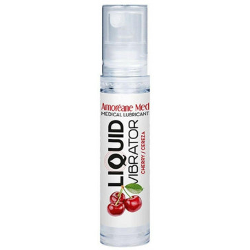 Рідкий вібратор - Amoreane Med Liquid Vibrator Cherry, 10 мл