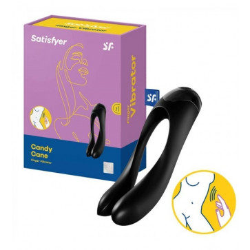 Универсальный вибростимулятор Satisfyer Candy Cane Finger Black, 4004136