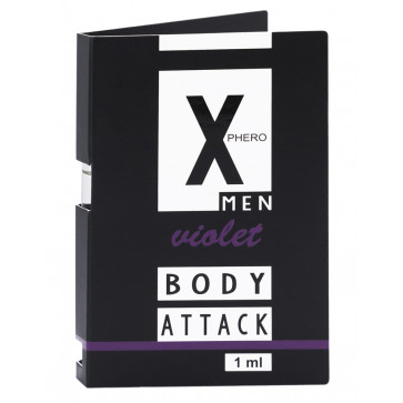 Духи с феромонами для мужчин X phero Men Violet Body Attack, 1 ml