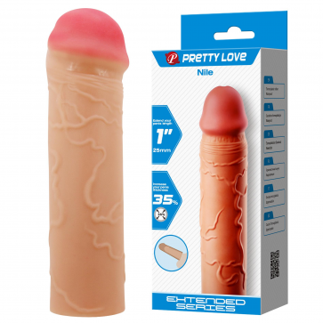 Удлиняющая насадка презерватив Pretty Love - Nile 1" Flash, BI-026252