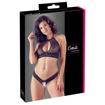 2213648 Bra and String - black {} S/M
