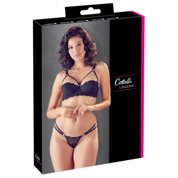 2213729 Bra and String - black {} 75B/S