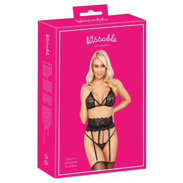 Комплект білизни - 2214342 Suspender Set - black