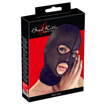 2493128 Bad Kitty Head Mask - Black {} S-L