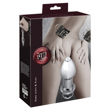 2493195 Handcuffs and Plug - black {} S/M