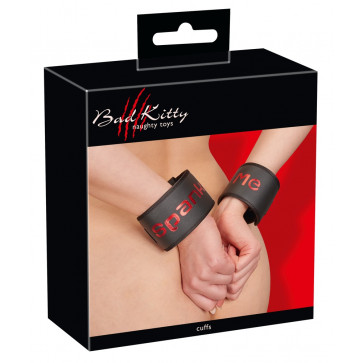 2493250 Bad Kitty Cuffs Spank Me - black {} S-L