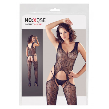 Crotchless Catsuit - Black {} S-L