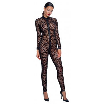 2730561 Jumpsuit Flock Print - black {} S