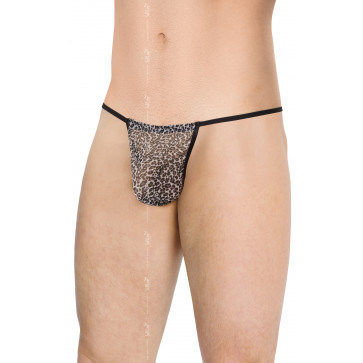 Мужские стринги - Mens Thong 4531 - grey panther, OneSize