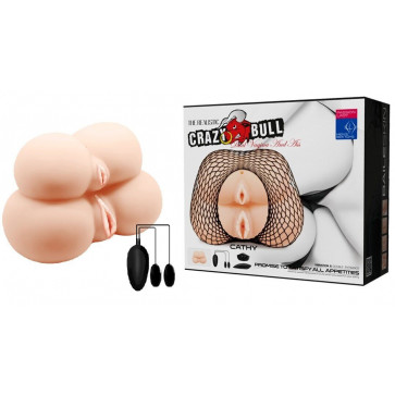 Мега мастурбатор с двойной вибрацией  Crazy Bull - Dual Vagina And Ass Vibrating, BM-009136