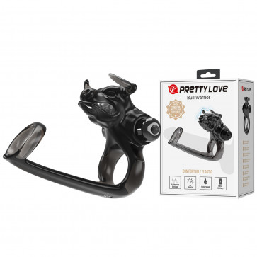 Насадка с вибрацией Pretty Love - BULL WARRIOR BLACK, BI-210333