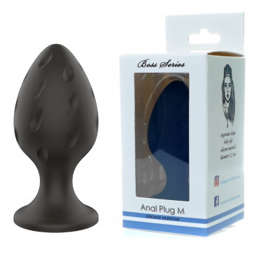 Анальний силиконовый плаг Boss Series - Silicone Anal Plug M 3,5 cm, BS7800020