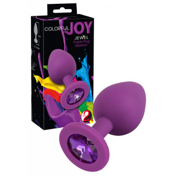 Анальная пробка - Colorful Joy Jewel Purple