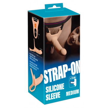 Мужской страпон - Silicone Strap-on +5cm medium strap-on